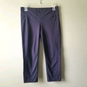 Athleta Navy Blue Cropped Leggings Medium Workout Athletic